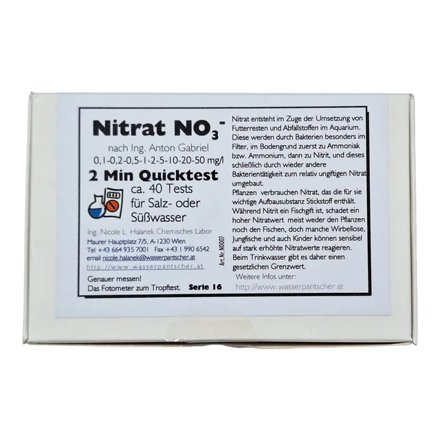 C&P Aquaplants Nitrat Test Wassertest 0,1-50mg/l 40 Tests