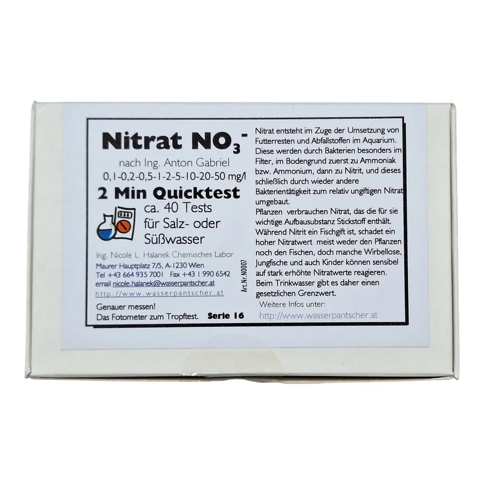 C&P Aquaplants Nitrat Test Wassertest 0,1-50mg/l 40 Tests
