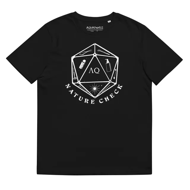 AquaOwner Nature Check Tee T-Shirt schwarz Bio-Baumwolle