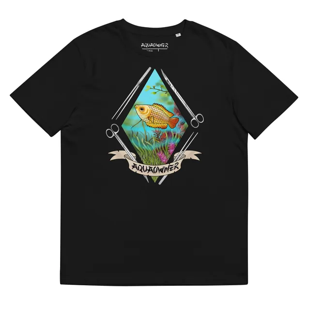 AquaOwner Gurami T-Shirt Bio-Baumwolle schwarz