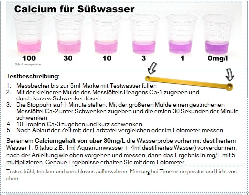 C&P Aquaplants Calcium Süßwasser Wassertest 30 Messungen