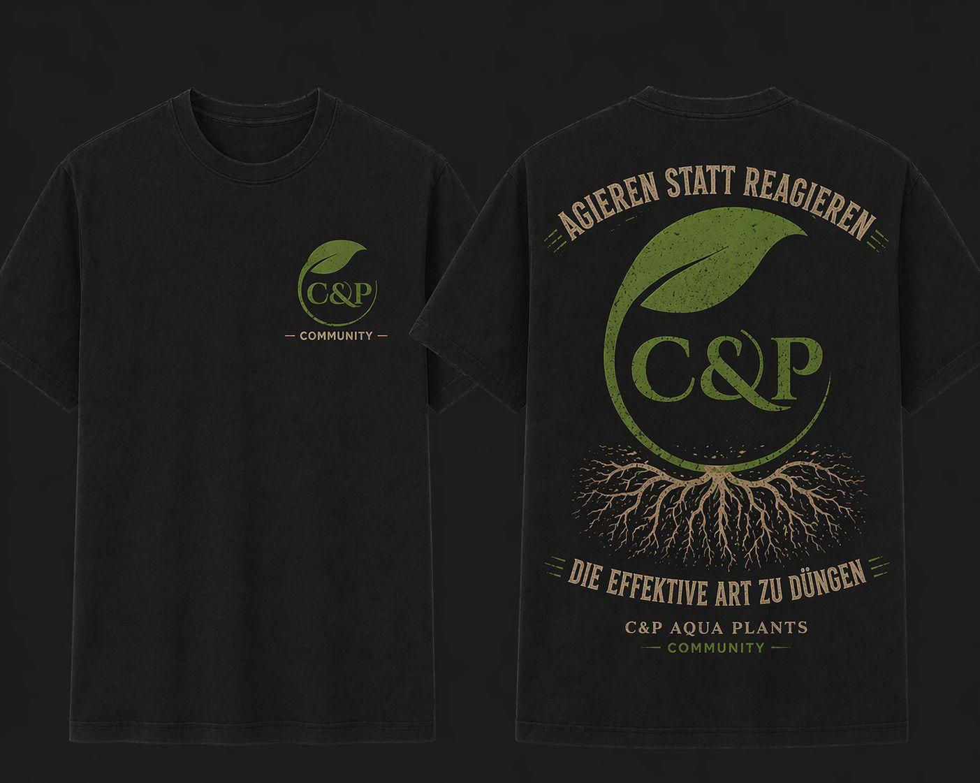 C&P Aquaplants Community Shirt Agieren statt Reagieren T-Shirt Baumwolle