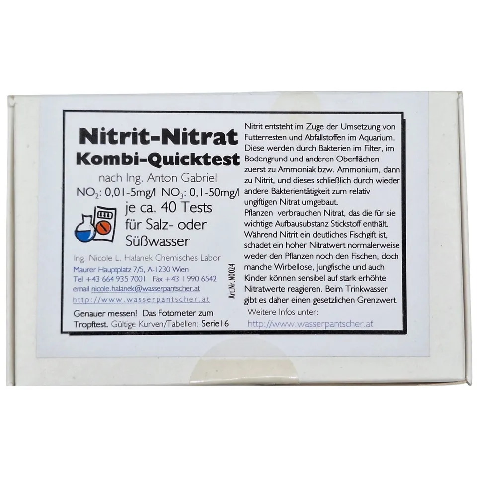 C&P Aquaplants Kombitest Nitrit Nitrat Wassertest 40 Tests