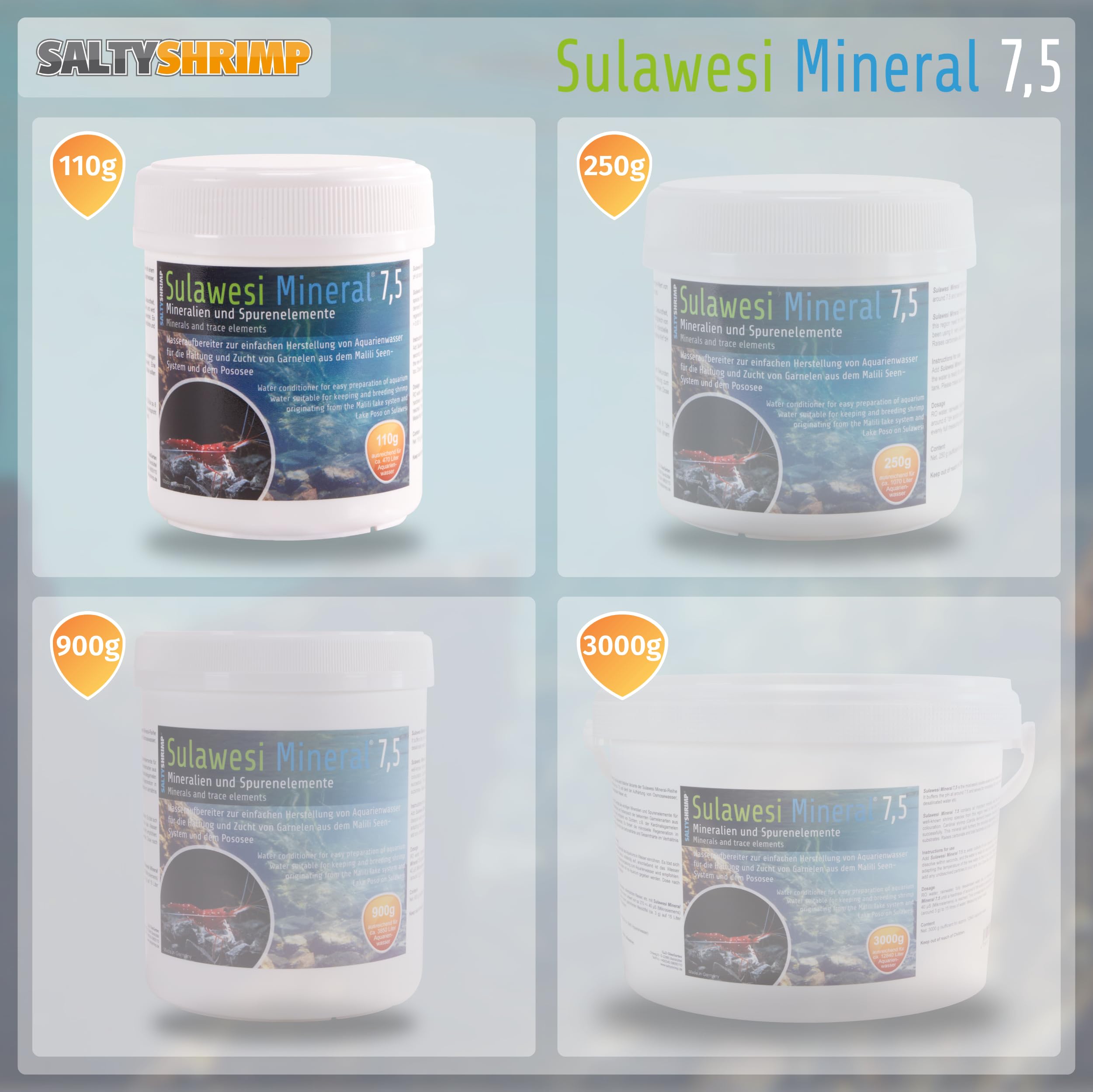 SaltyShrimp Sulawesi Mineral 7,5 Mineralsalz 110g pH-stabil
