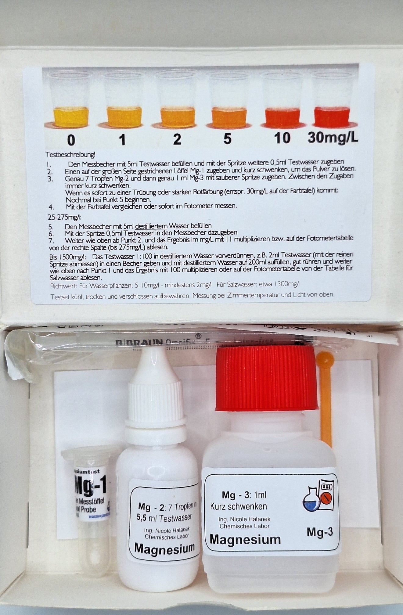 C&P Aquaplants Magnesium Test Wassertest 40 Tests 1-15 mg/l