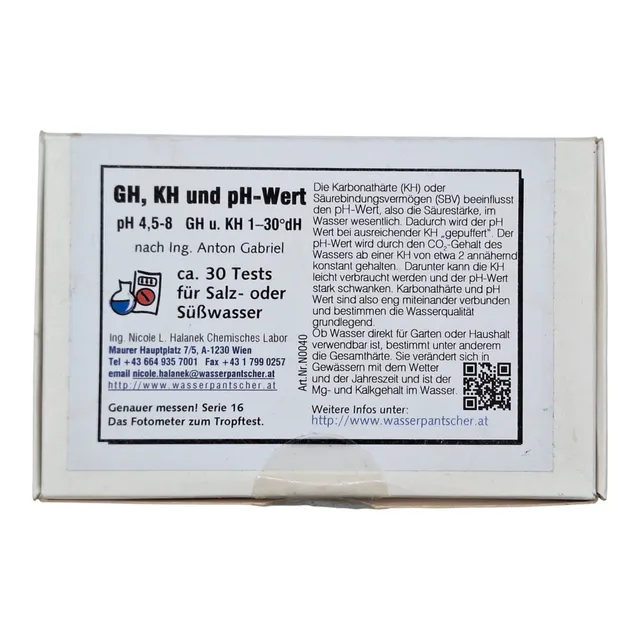 C&P Aquaplants Kombitest GH KH pH Wassertest 3x30 Tests
