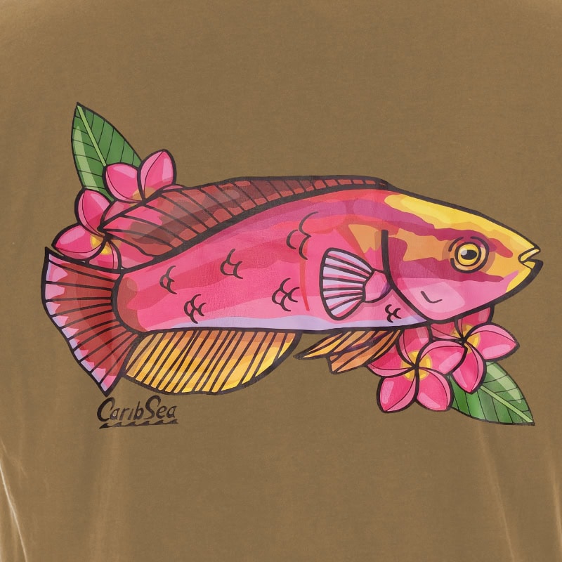 CaribSea Fairy Wrasse T-Shirt Beige Baumwolle