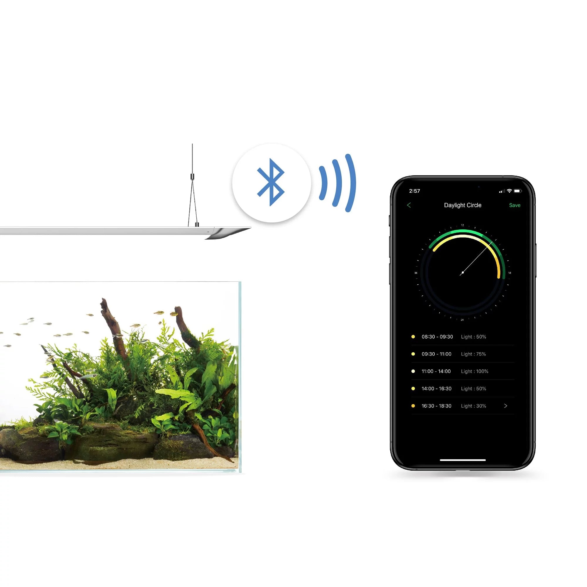 ONF THE FLAT ONE+ YW LED-Hängeleuchte 60 cm Vollspektrum