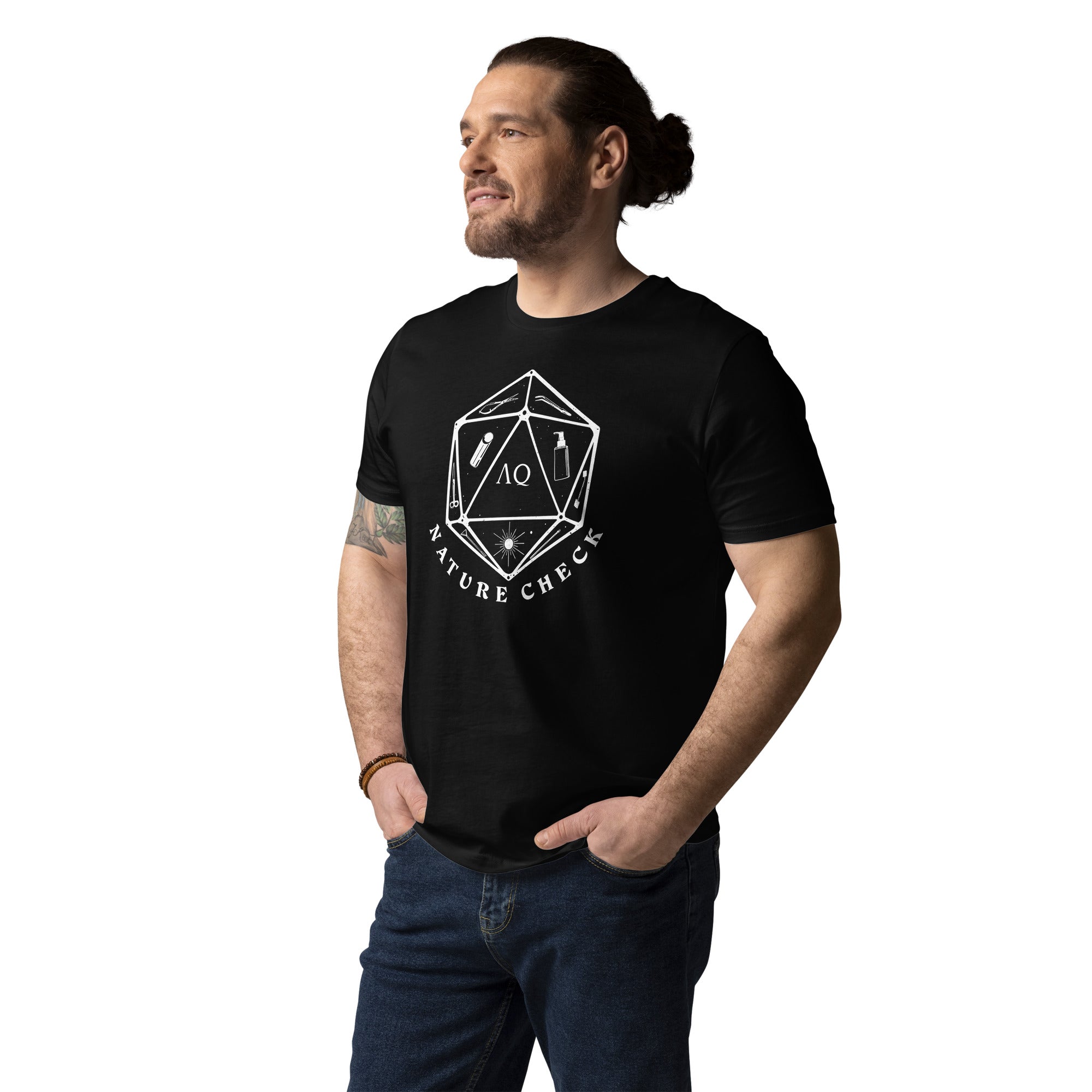 AquaOwner Nature Check Tee T-Shirt schwarz Bio-Baumwolle
