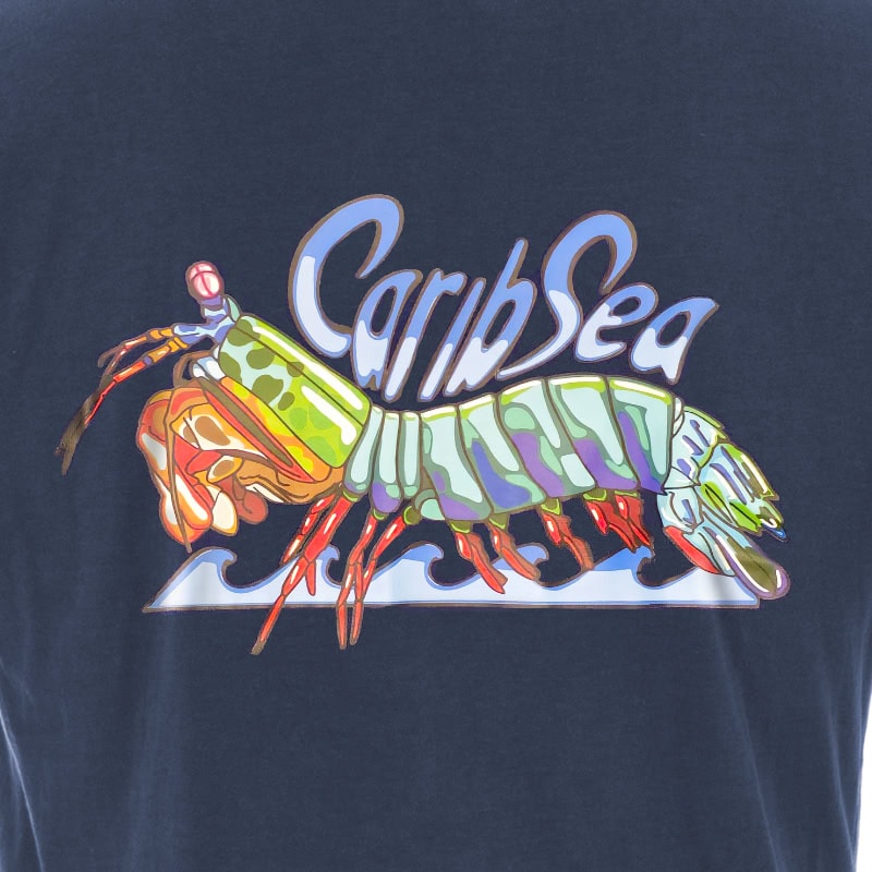 CaribSea Mantis Shrimp T-Shirt Navy Baumwolle