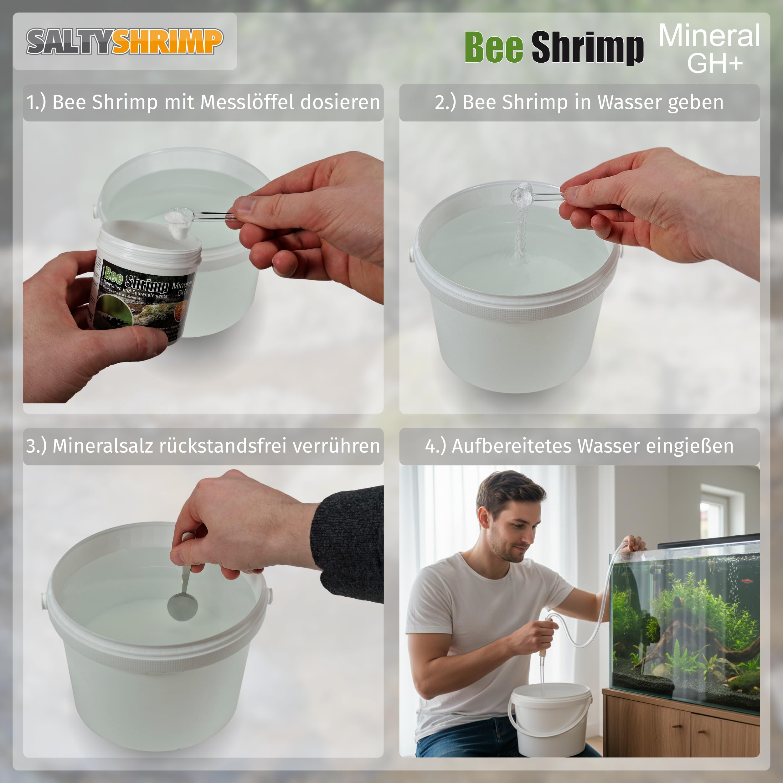 SaltyShrimp Bee Shrimp Mineral GH+ Mineralsalz 110 g Bienengarnelen