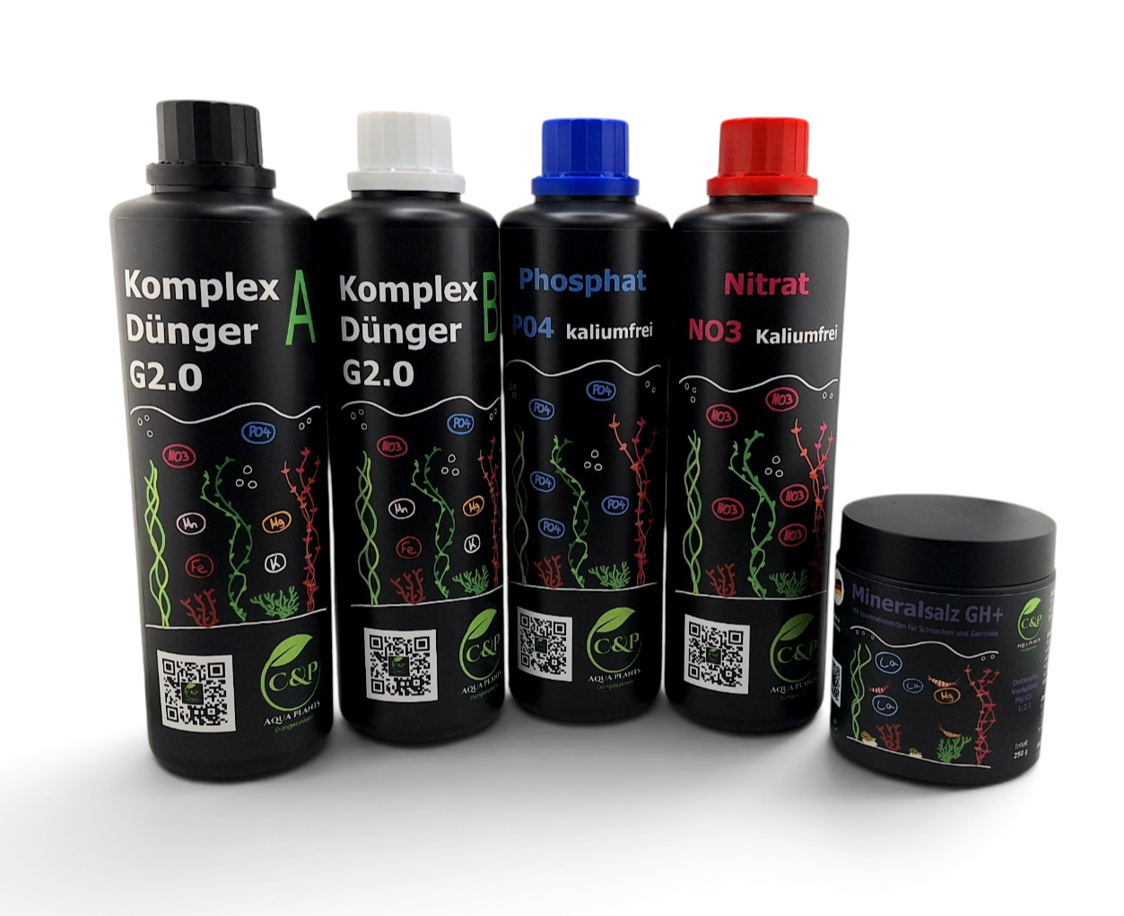 C&P Aquaplants Startpaket Osmosewasser 500ml 250g KH/GH+