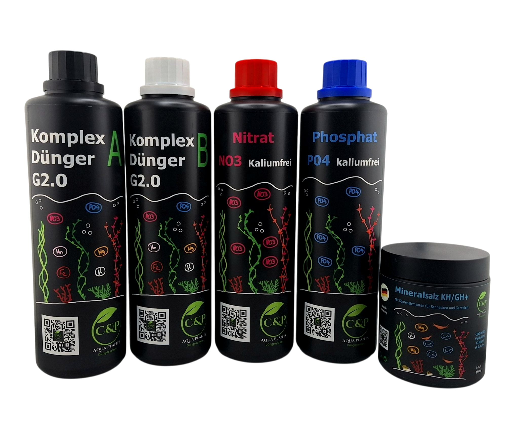C&P Aquaplants Startpaket Osmosewasser 500ml 250g KH/GH+