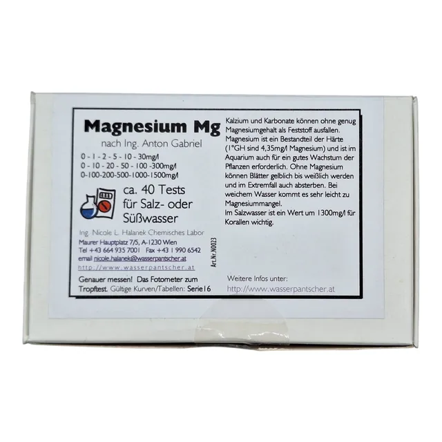 C&P Aquaplants Magnesium Test Wassertest 40 Tests 1-15 mg/l