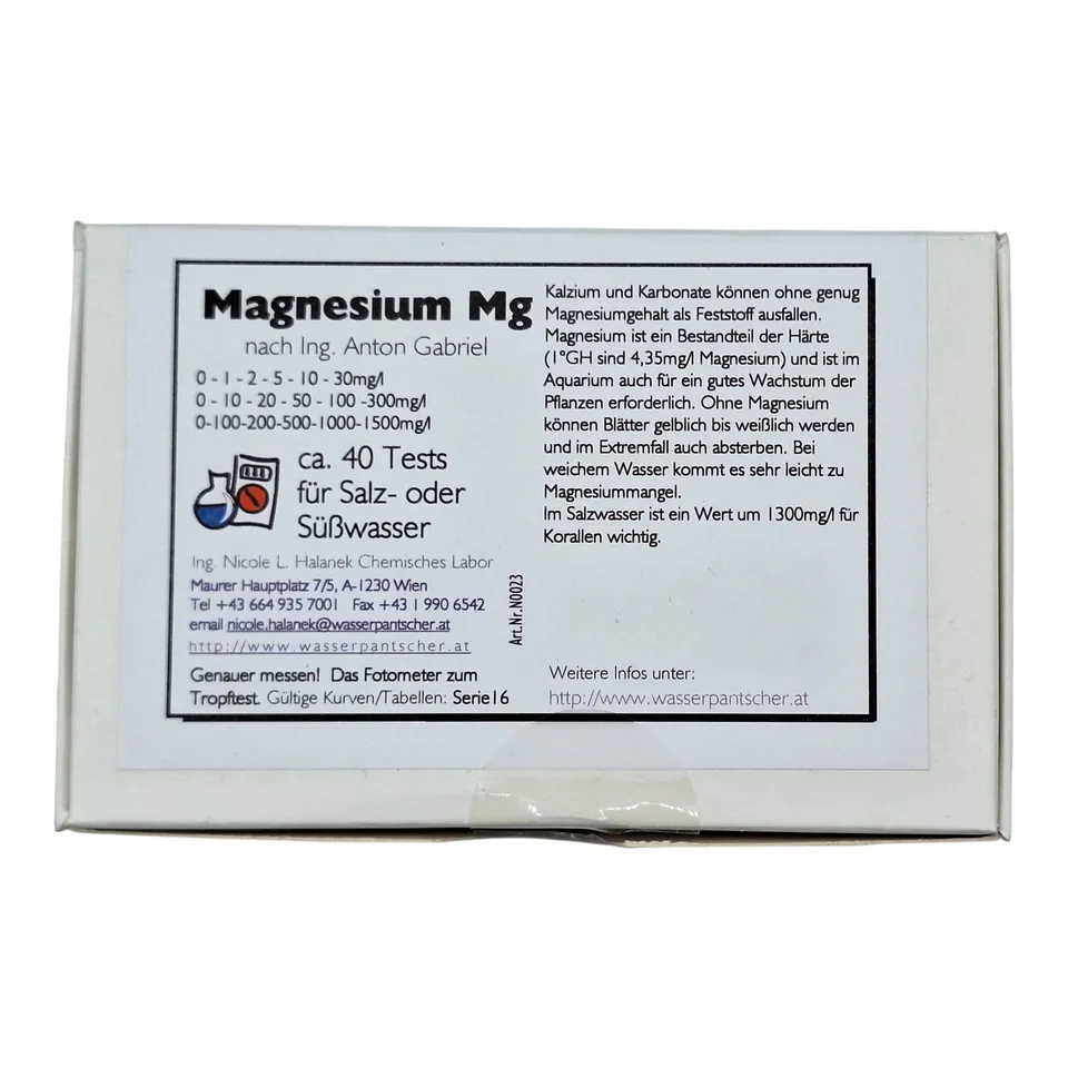C&P Aquaplants Magnesium Test Wassertest 40 Tests 1-15 mg/l