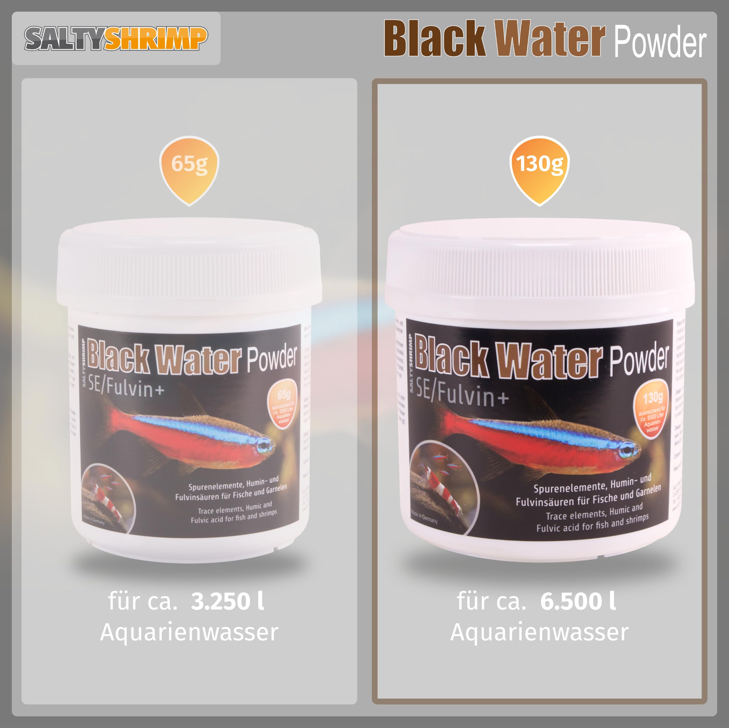 SaltyShrimp Black Water Powder SE/Fulvin+ Mineralsalz 135g Huminstoffe
