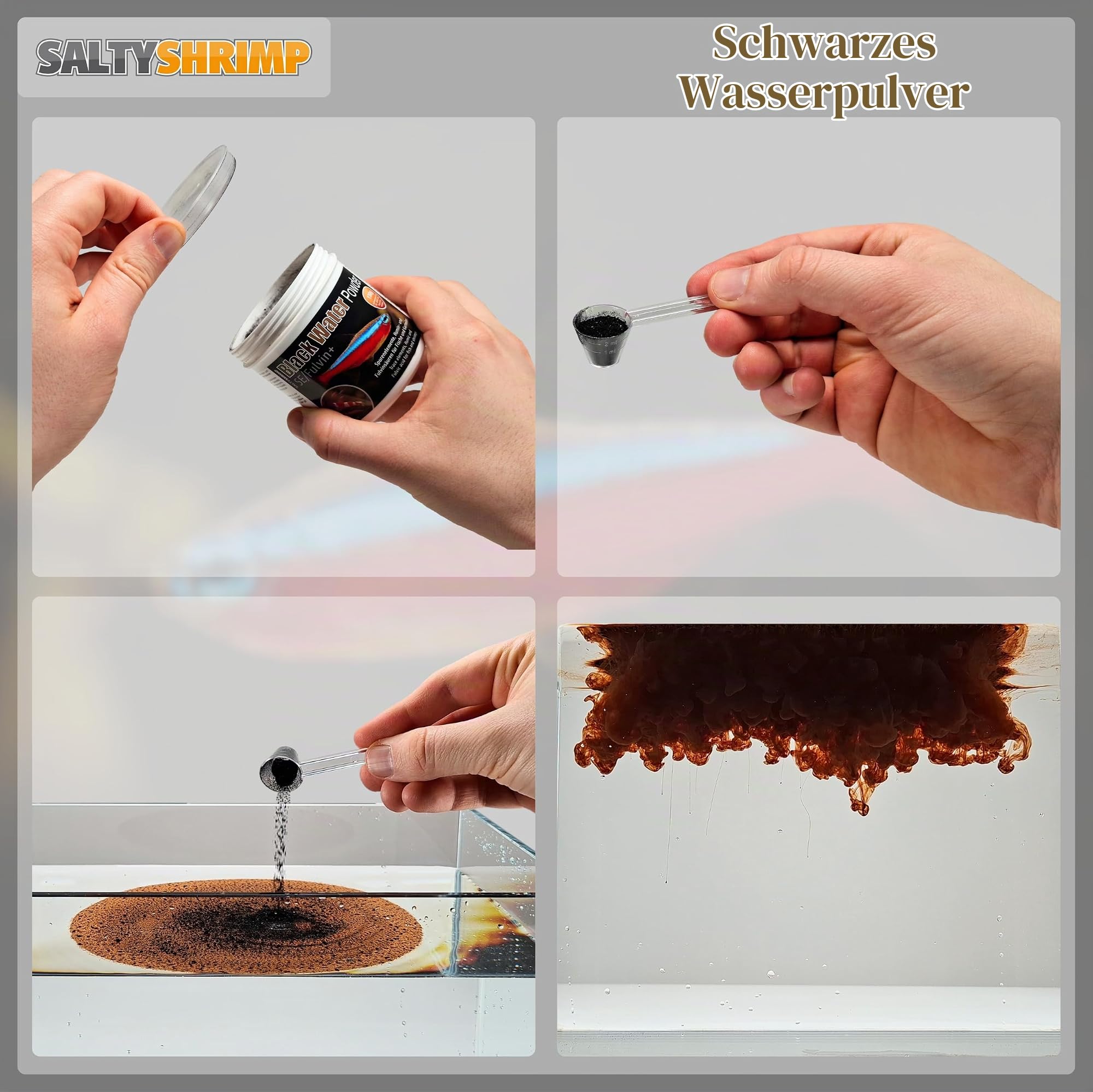SaltyShrimp Black Water Powder SE/Fulvin+ Mineralsalz 135g Huminstoffe