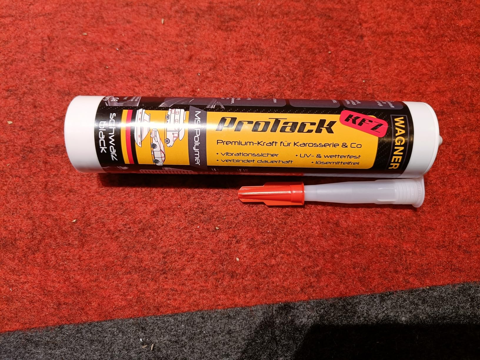 Wagner ProTack KFZ Hochleistungskleber schwarz 310 ml vibrationssicher