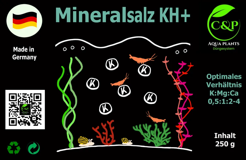 C&P Aquaplants KH+ Salz Mineralsalz 250 g für Osmosewasser