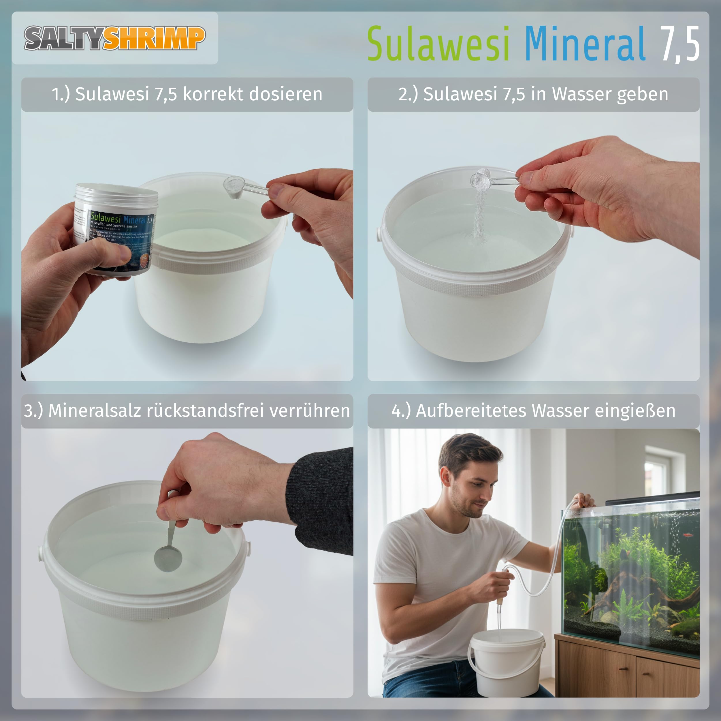 SaltyShrimp Sulawesi Mineral 7,5 Mineralsalz 110g pH-stabil