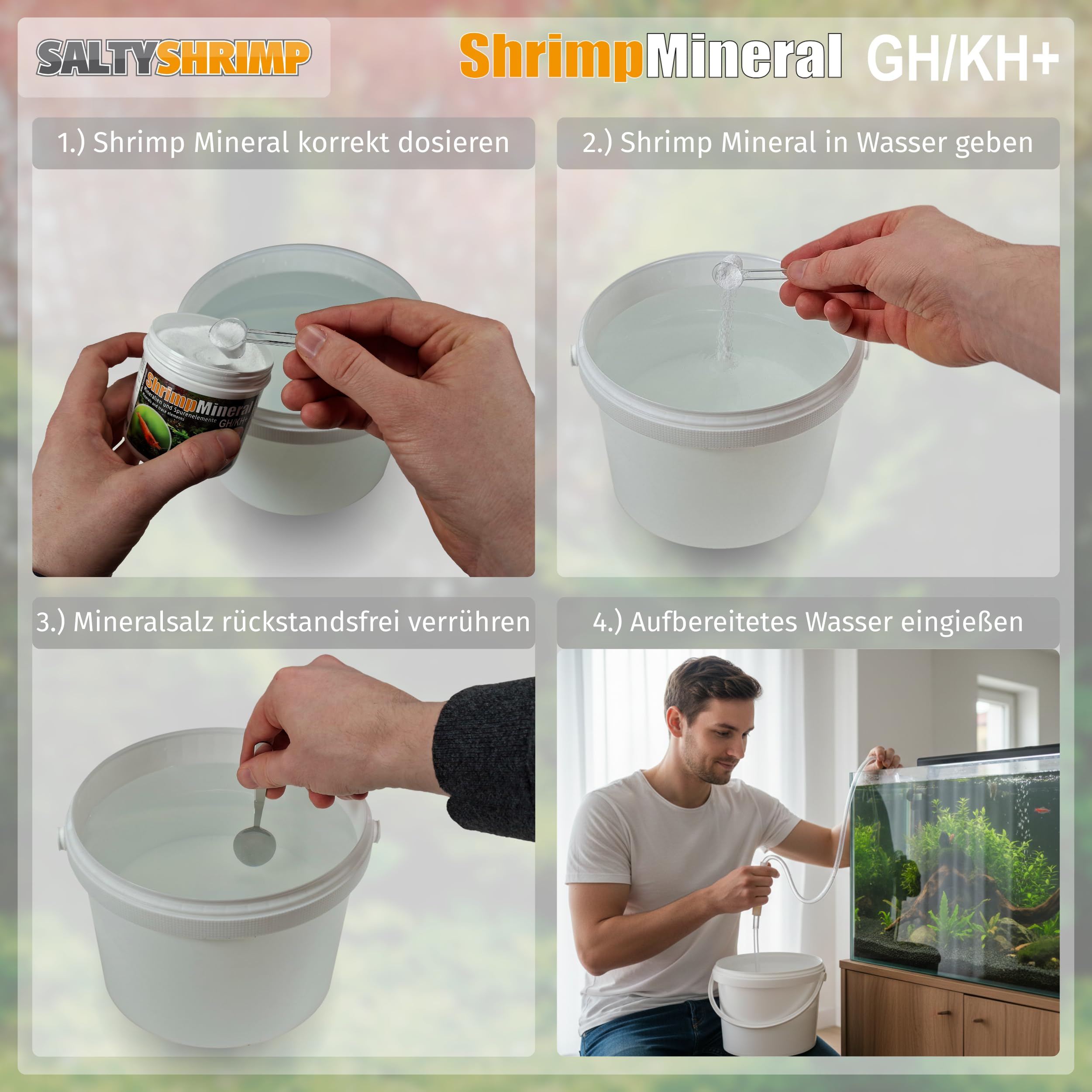 SaltyShrimp Shrimp Mineral GH/KH+ Mineralsalz 100 g neutrales Wasser