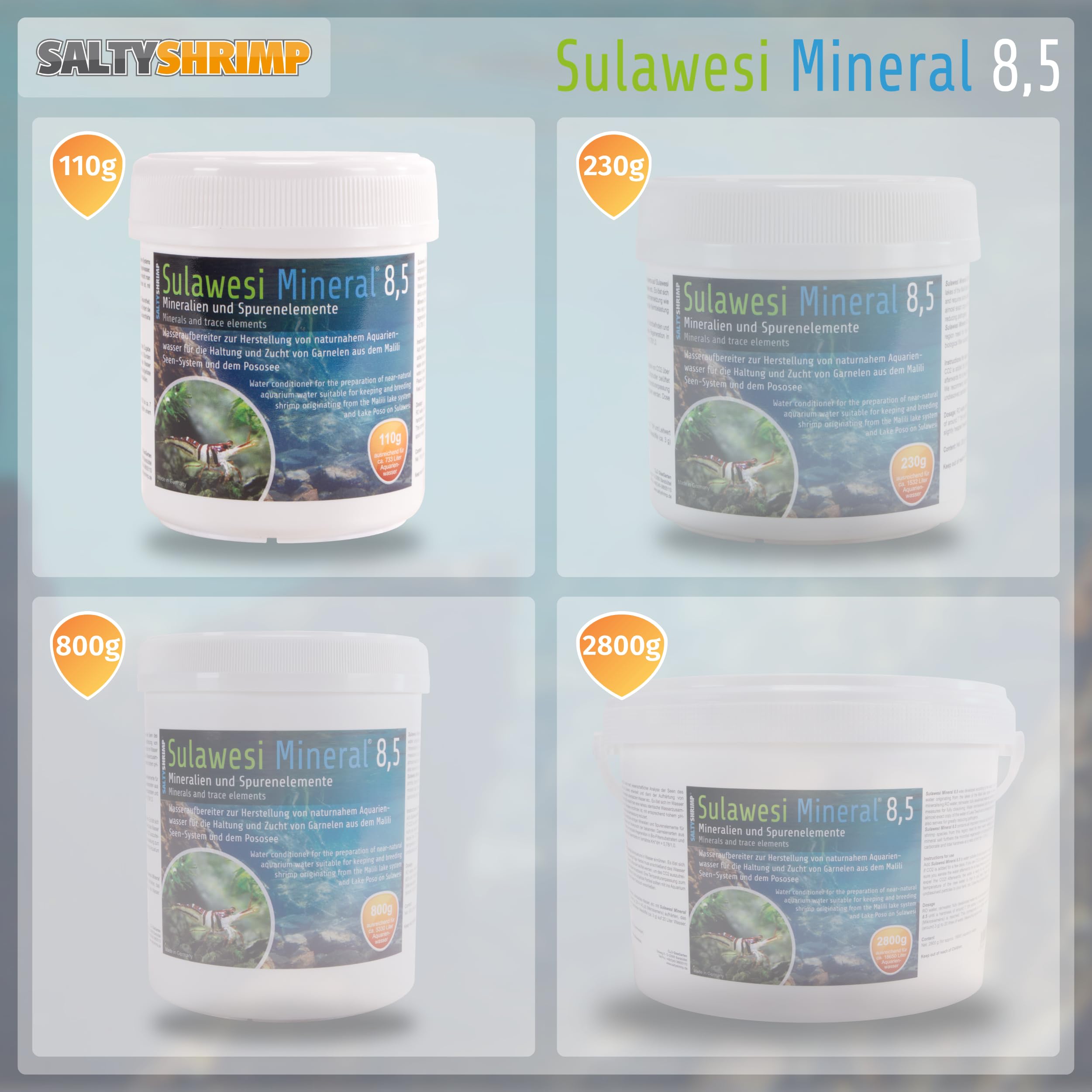SaltyShrimp Sulawesi Mineral 8,5 Mineralsalz 110g pH-stabil