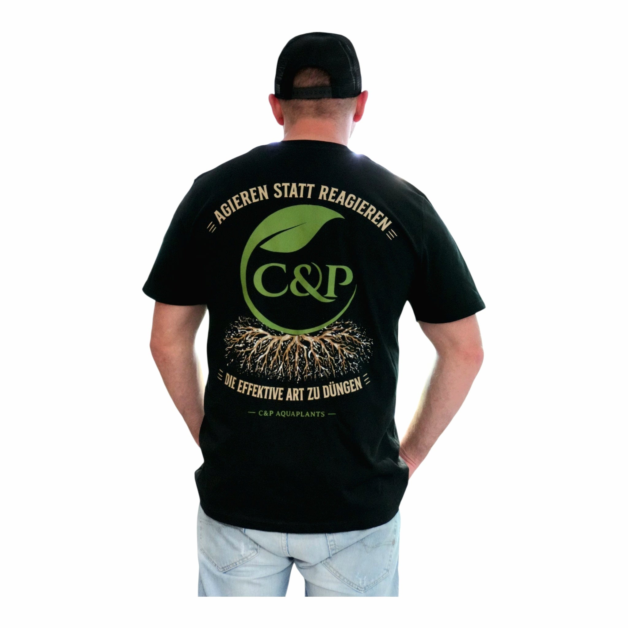 C&P Aquaplants Community Shirt Agieren statt Reagieren T-Shirt Baumwolle
