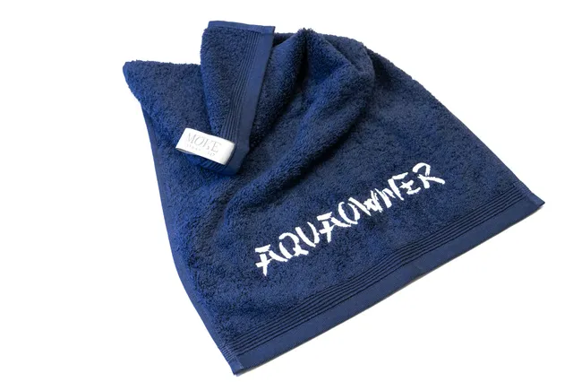 AquaOwner Deluxe Handtuch 30x50 cm dunkelblau Baumwolle