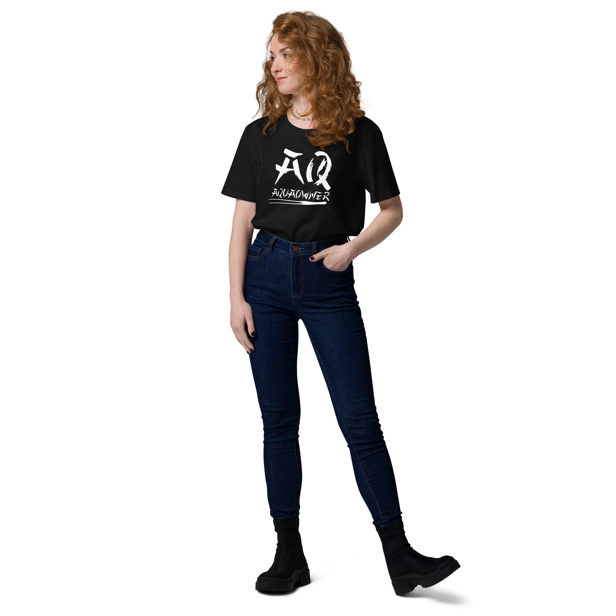 AquaOwner Classic Logo Tee T-Shirt schwarz Bio-Baumwolle