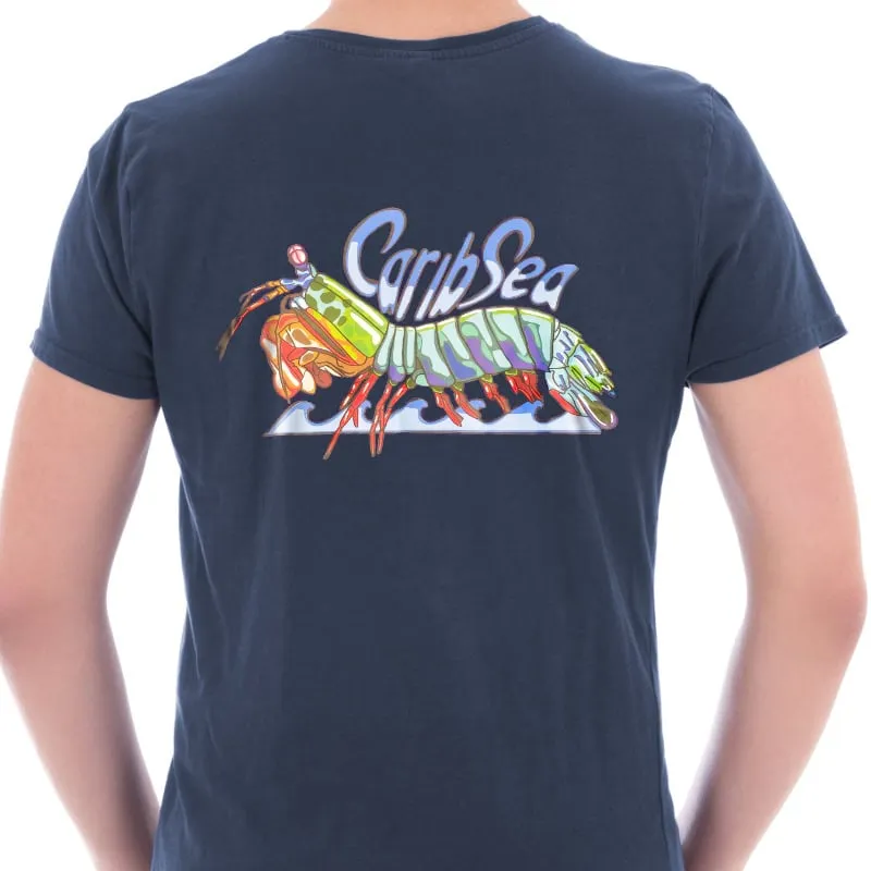 CaribSea Mantis Shrimp T-Shirt Navy Baumwolle