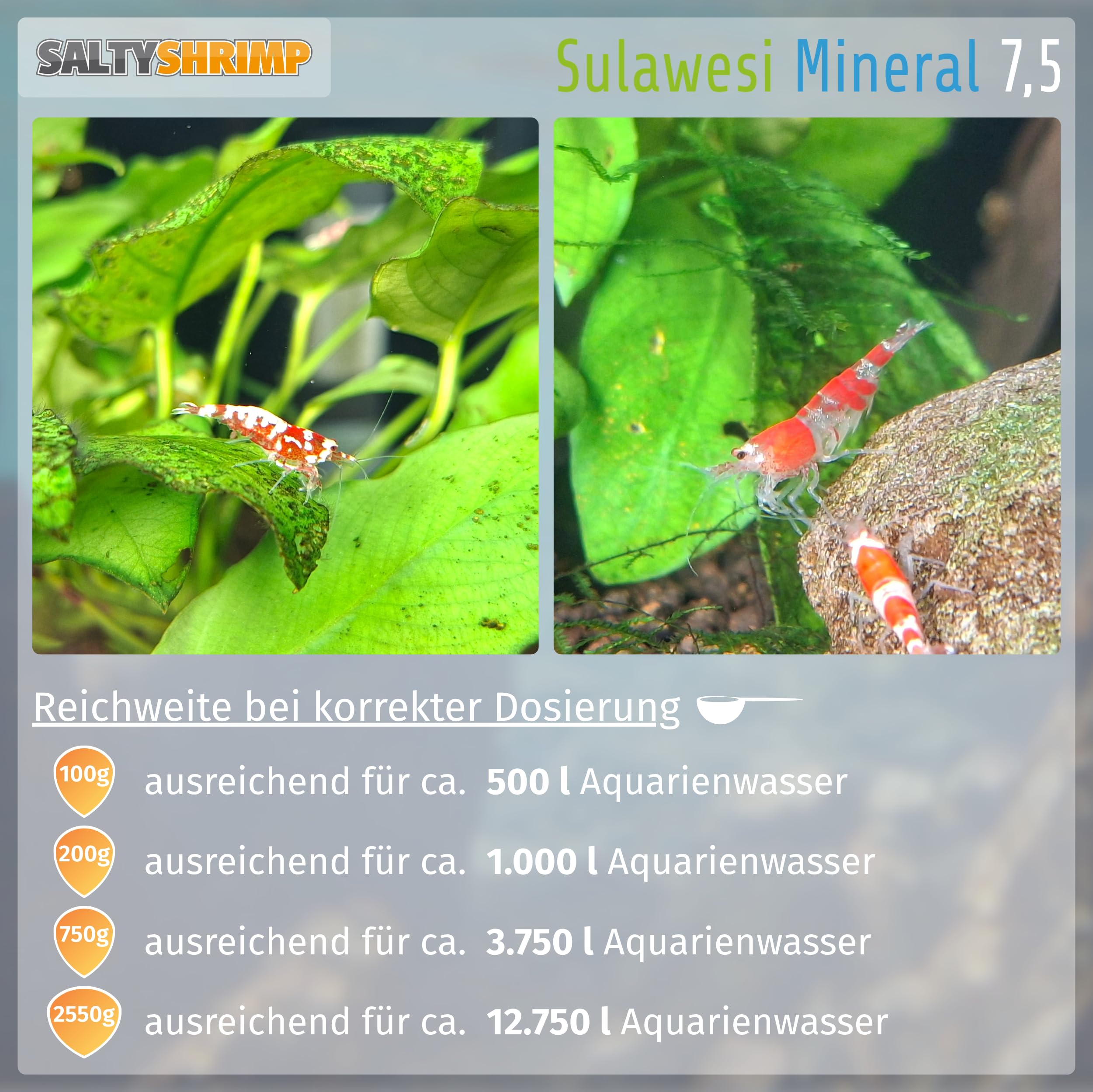 SaltyShrimp Sulawesi Mineral 7,5 Mineralsalz 110g pH-stabil