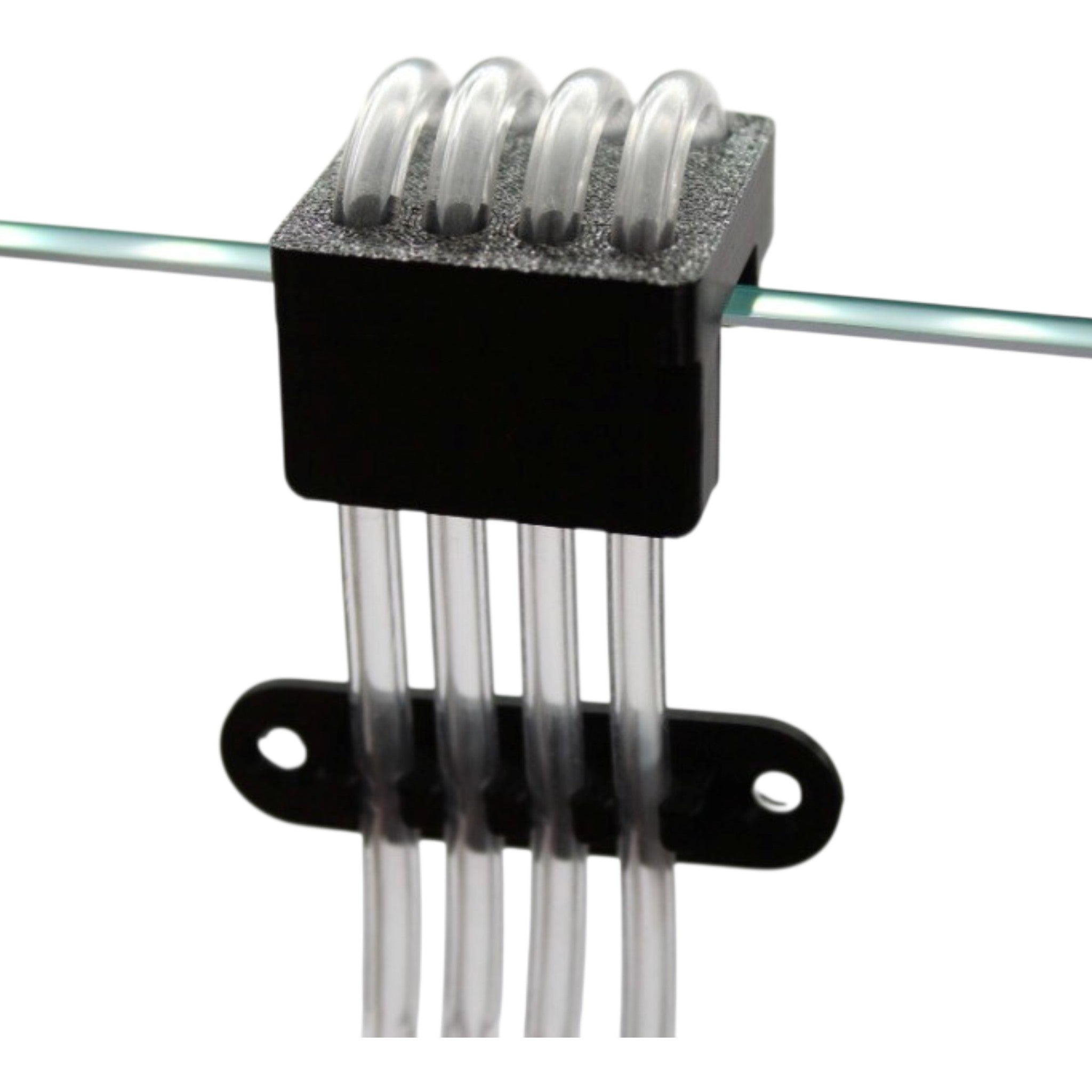C&P Aquaplants 2er Schlauchhalter Dosieranlage 2/4 mm Schwarz