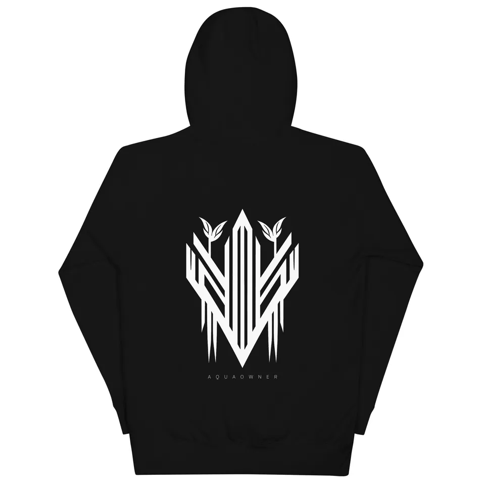 Token of Nature Hoodie S Bio-Baumwolle schwarz Rückenprint