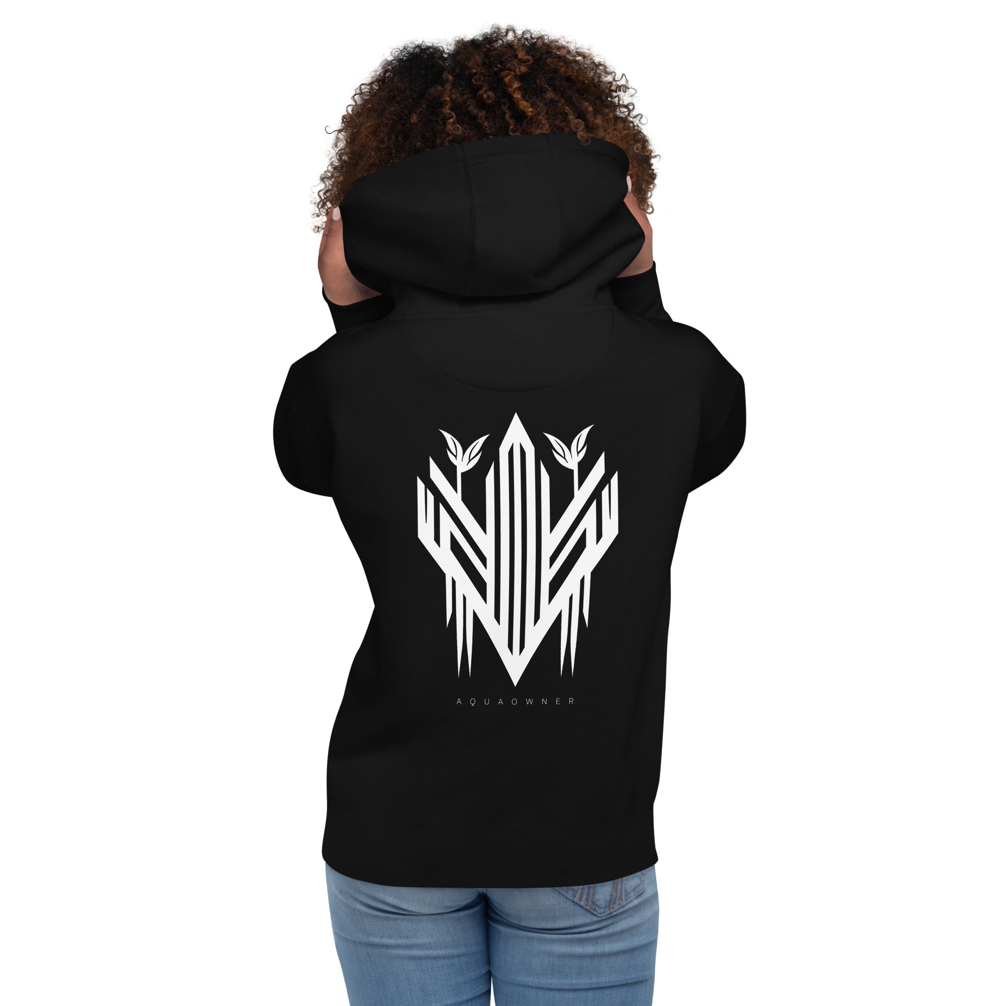 Token of Nature Hoodie S Bio-Baumwolle schwarz Rückenprint